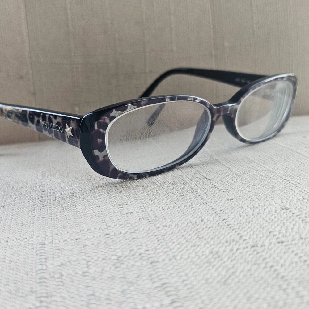 Jimmy Choo Women Eyeglasses Frame Animal Print Glasses JC37 ZS7 Made in Italy
